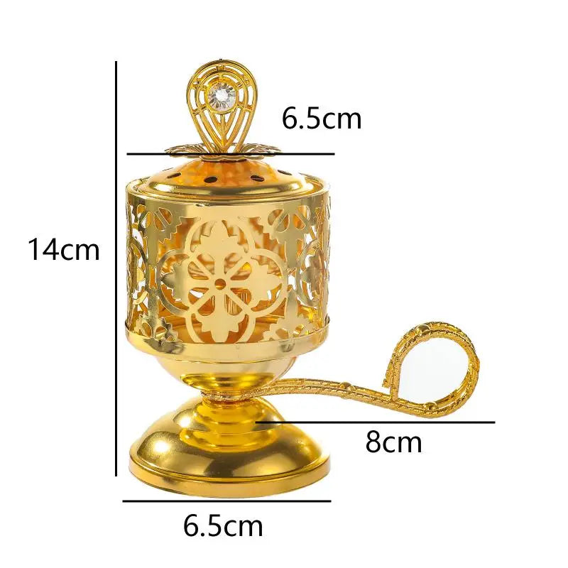 【Nice】Hollow-Out Charcoal Incense Burners Creative Iron Art Cone Incense Holder For Aromatherapy Middle Eastern Arabic Incense