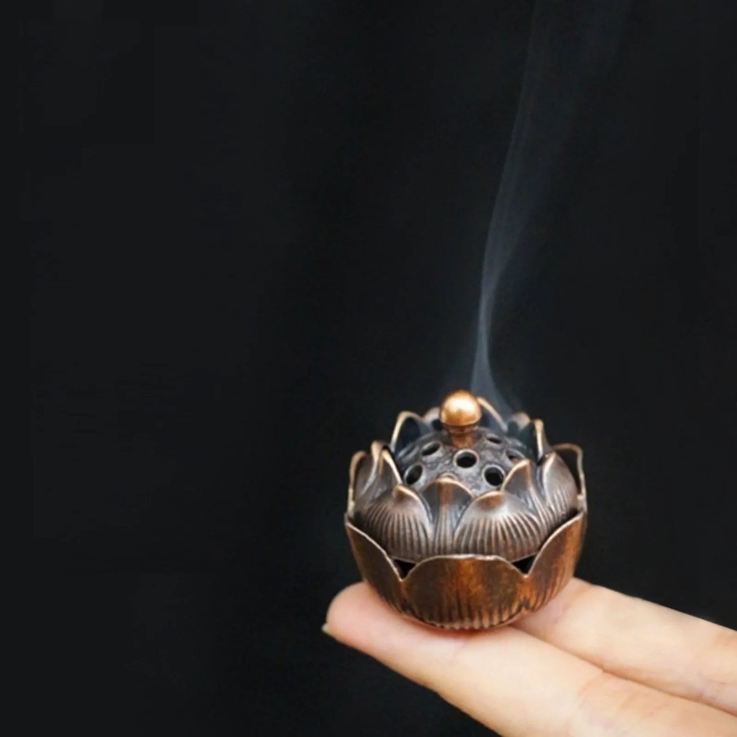 1PCS Incense Burner Antique Style Incense Burner Air Purification Gifts Wishing Aladdin Lamp Metal Home Fragrance Home Decor