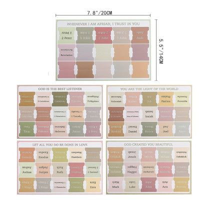75Pcs Laminated Bible Tabs Boho Theme Bible Tabs Tear-resistant Large Print Bible Book Tabs Bible Study Journaling Supplies