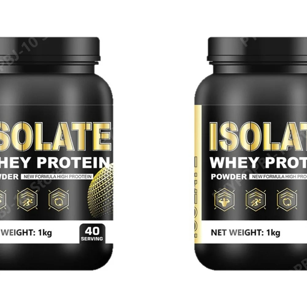 Whey Protein Isolate Powder Low Fat Supplement for Muscle Recovery and Lean Diet Sports Fitness Nutrition 1kg
