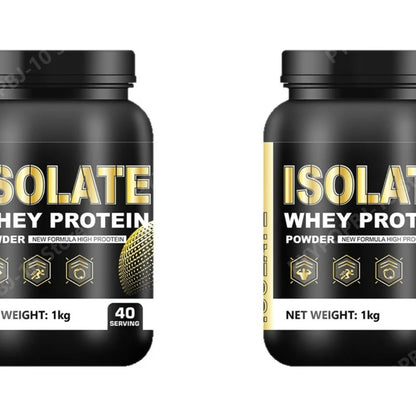 Whey Protein Isolate Powder Low Fat Supplement for Muscle Recovery and Lean Diet Sports Fitness Nutrition 1kg