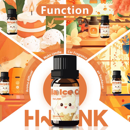 10ml Vanilla Ice Cream Essential Oils Perfumes Fragrance Oils For Aromatherapy Diffusers Home Yoga Skin Care Diy Candle And Soap