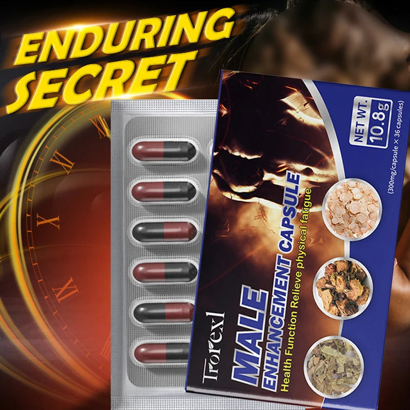 Epimedium Capsules for Men, Blood Flow Booster, Morning Power Pills, Male Enhancing Endurance Supplements