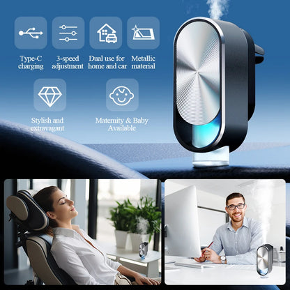 Huitai Car Air Freshener Diffuser Auto Aromatherapy Machine Car Air Outlet Freshener  Electric Aroma Smell Perfume for Men Women