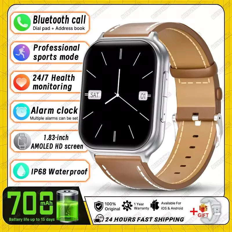Bip 6 Pro 700 mAh Smart Watch Men Women Outdoor Sports Fitness Heart Rate GPS Track Bluetooth Call IP68 Waterproof Smartwatches