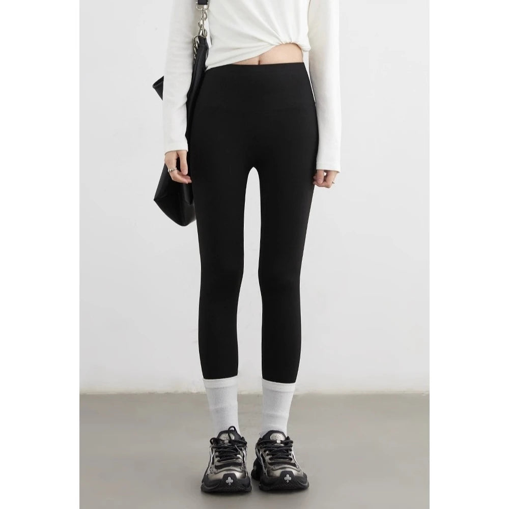 CHIC VEN Women Leggings Pants Solid High Waisted Stretch Yoga Pant Tights Fitness Elastic Running Sportswear Autumn Winter 2025