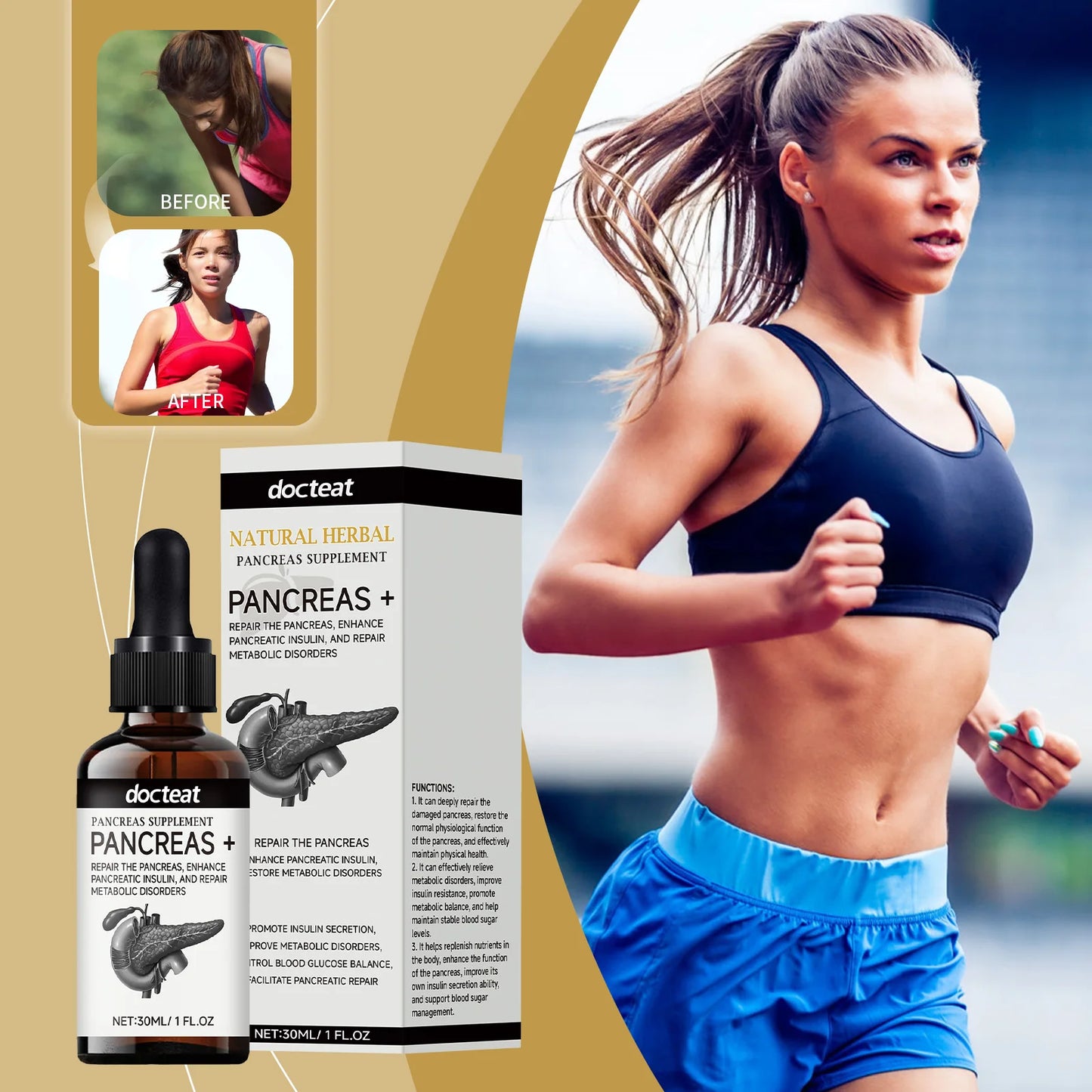 DOCTEAT Pancreas Supplement Gentle care to soothe discomfort and boost vitality