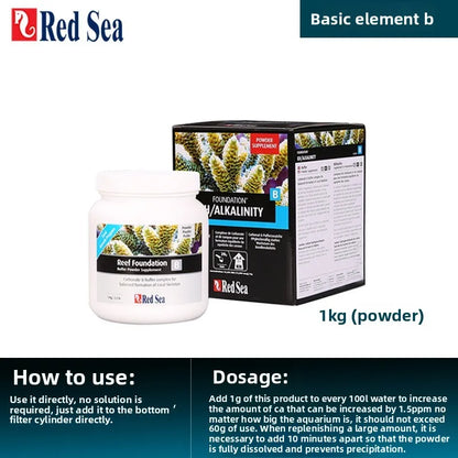 RedSea Coral Reef Essential Elements-Calcium Magnesium KH Strontium Iron Supplement for SPS/LPS-Aquarium Trace Minerals Additive