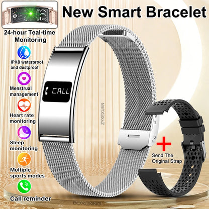 New Fashion Women Smart Bracelet IPX8 Waterproof Heart Rate Sleep Monitor Health Sports Fitness Tracker Call Reminder Smartwatch