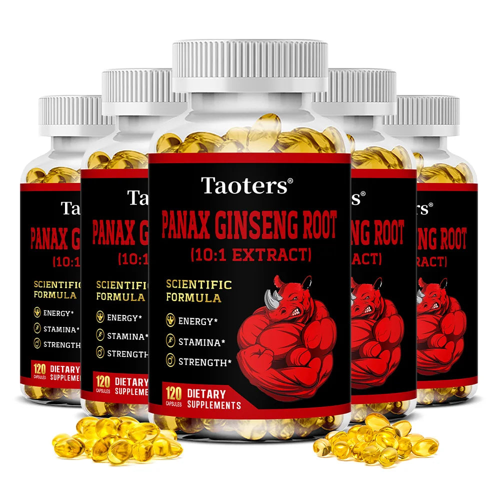 Panax Ginseng Root Capsules - Ashwagandha Extract Supplement,Provides Energy, Muscle Strength for Adults