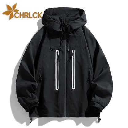 CHRLCK Unisex Hiking Jackets Waterproof Reflective Windbreaker Men Outdoor Camping Trekking Fishing Jacket Windproof Coat Women