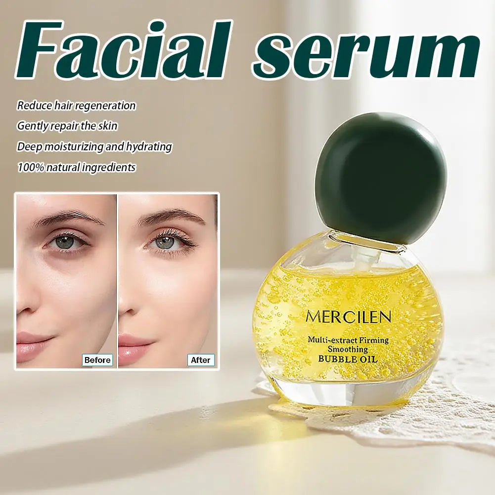 30ml Facial Supplements Skin Active Anti Aging Multi Premium Smoothing Bubble Oil Essence Elastic Delicate Face Serum Skincare