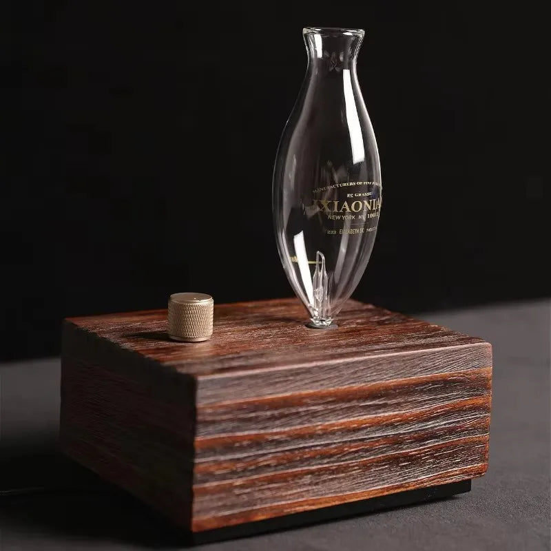 Waterless Pure Essential Oil Diffuser Nebulizer Aromatherapy Diffuser Electric Wooden Glass Home Aroma Essential Diffusers wood