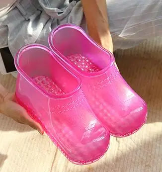 2023Women Foot Soak Bath Therapy Massage Shoes Relaxation Ankle Boots Acupoint Sole Portable Home Feet Care Hot water