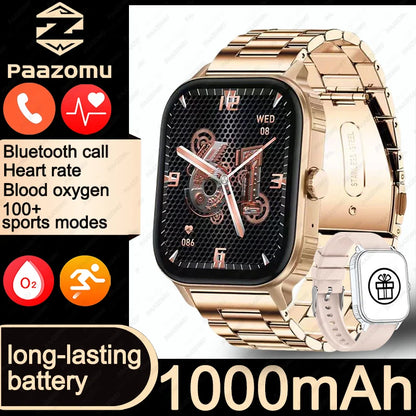 2026 2.04-inch Ultra Smart Watch For Men Women 1000mAh High Capacity Battery Outdoor Sports Fitness Health Monitoring Smartwatch