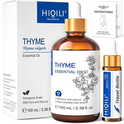 HIQILI Therapeutic Grade Essential Oil 100ml for Massage Relaxation Air Freshener Bergamot Peppermint Vanilla Chamomile Thyme