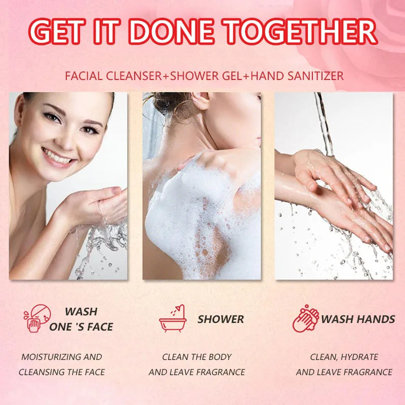 Rose essential oil soap deeply cleanses your face and body, leaving a long-lasting fragrance while moisturizing and hydrating