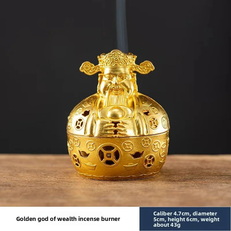 God of Wealth incense burner, incense road aromatherapy burner, tea ceremony ornament, household indoor sandalwood burner