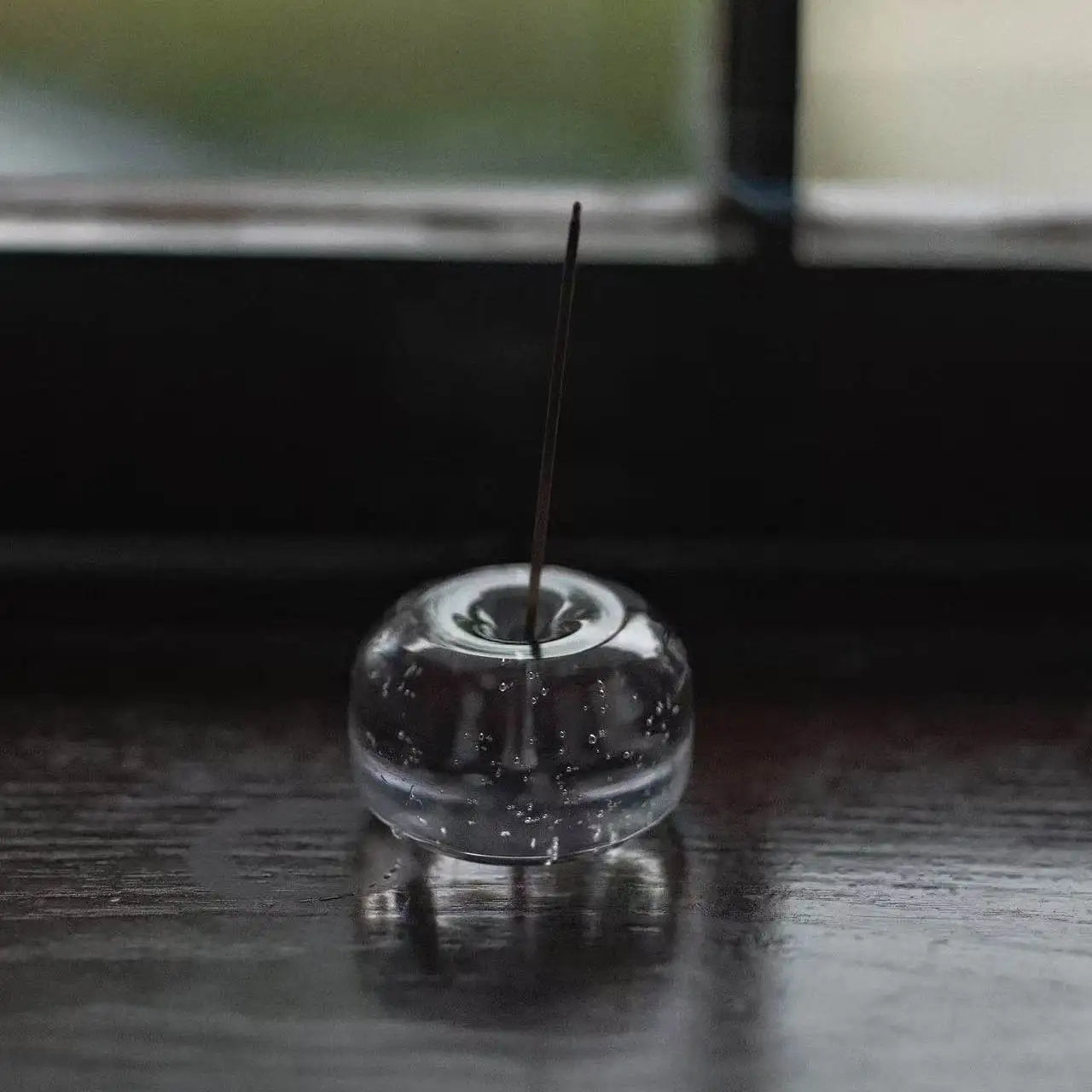 Handmade Air Bubble Glass Flat Line Fragrance Inserted Holder Aromatherapy Ornaments, Incense Sticks Tray Decorative Accessories