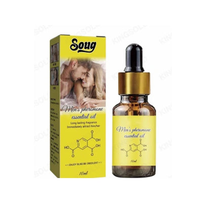Pheromone-Infused Long-Lasting Fragrance Oil - Fresh Aroma Body Essence to Attract Women & Boost Personal Allure Naturally.