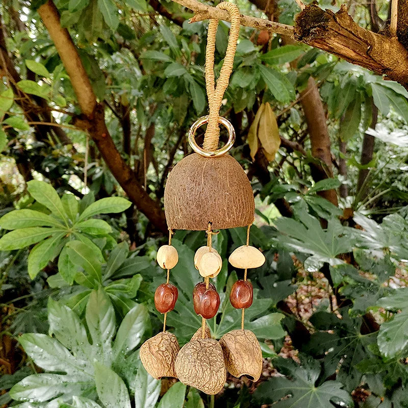 Natural Nut Shell Hand Bell Meditation Mindfulness Hand Bells Spiritual Relaxation Yoga Bells Sound Healing Musical Instruments