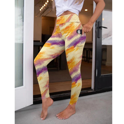 LETSFIND New Arrival Women Pockert Elastic Pants Fashion High Waist 3D Digital Printing Stretch Fitness Sexy Girls Leggings