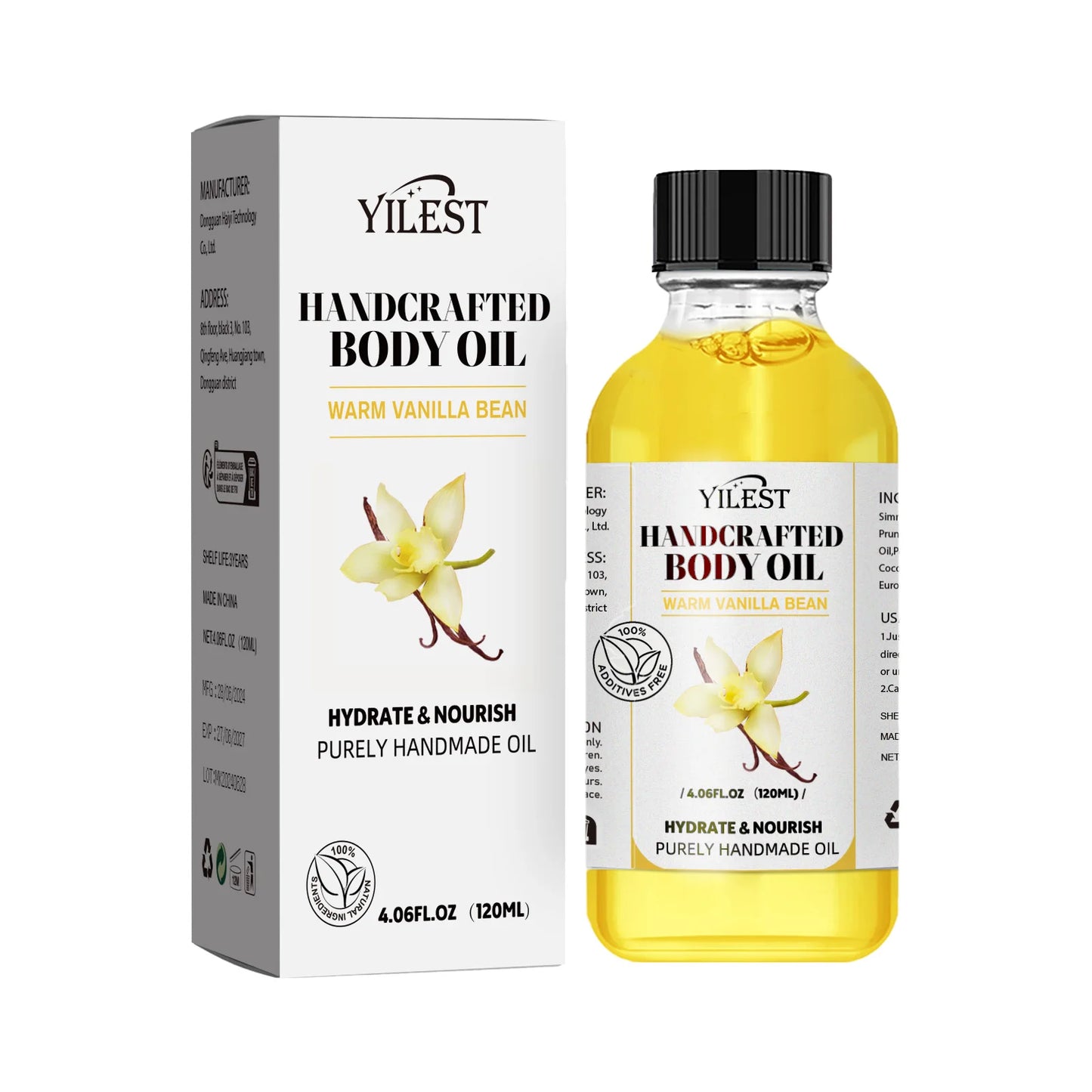 Professional Body Massage Oil 120ml - Relieves Muscle Stress, Deeply Relaxes & Moisturizes with Natural Plant Essential Oils