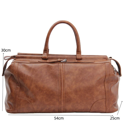 Retro Fashion Men's Handbags Travel Totes Crossbody Bag Large Capacity Luggage Bags Men Luxury Design Handbags Fitness Bag Male