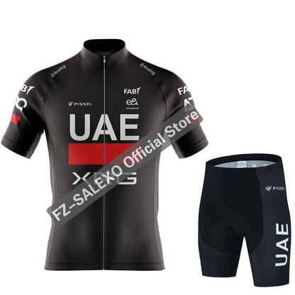 Men's New UAE Cycling Jersey Sets Summer Short Sleeve Mtb Ropa Ciclismo Bicycle Clothing Bike Shirts Bicycle Cycling Clothing