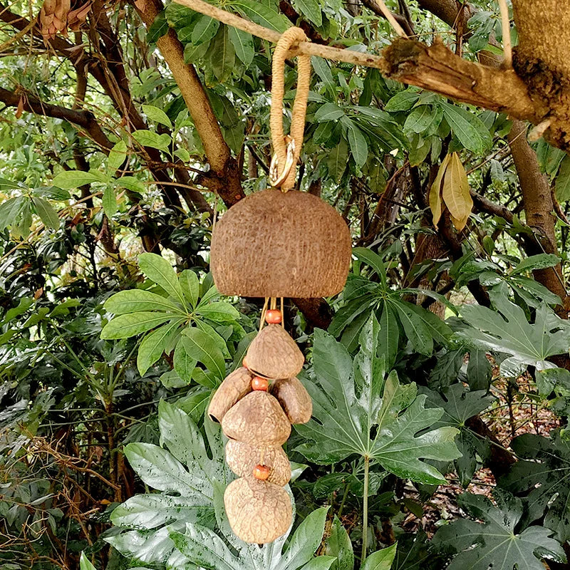 Natural Nut Shell Hand Bell Meditation Mindfulness Hand Bells Spiritual Relaxation Yoga Bells Sound Healing Musical Instruments