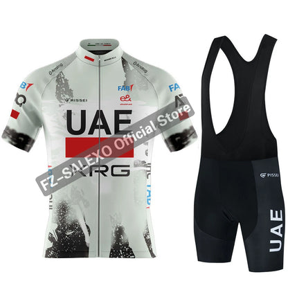 Men's New UAE Cycling Jersey Sets Summer Short Sleeve Mtb Ropa Ciclismo Bicycle Clothing Bike Shirts Bicycle Cycling Clothing