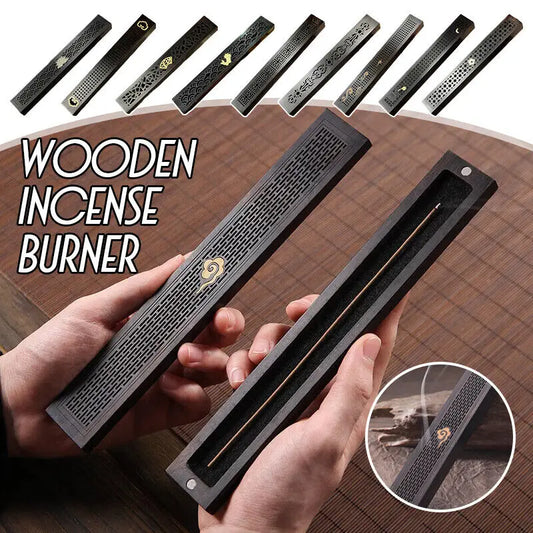 New Wood Aromatherapy Incense Stick Holder Hollow Incense Burner Censer Box Line Incense Burner Handmade Decoration Craft Gifts
