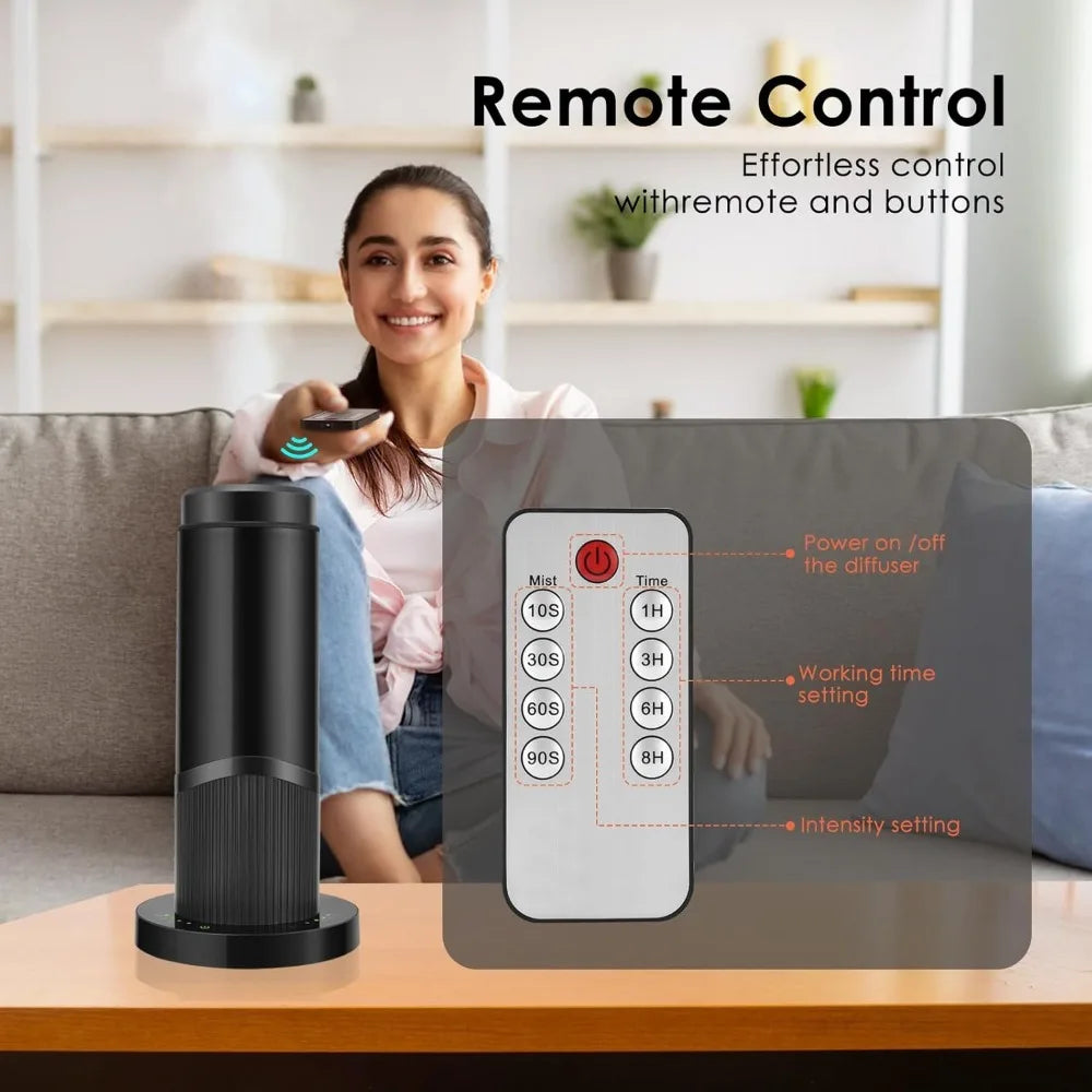 Waterless Scent Essential Oil Diffuser Black Intelligent Aromatherapy Diffuser 200ML Large Capacity Aroma Diffuser Hotel Home