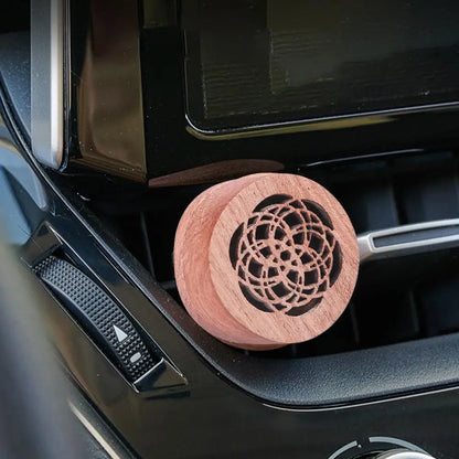 Wooden Car Air Freshener Vent Clip Aromatherapy Essential Oil Diffuser For Car Auto Interior Decor