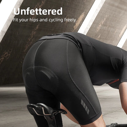 ROCKBROS Summer Cycling Shorts Shockproof Sponge Pad Bike Shorts Breathable Bicycle Shorts Tights MTB Road Sport Bike Trousers