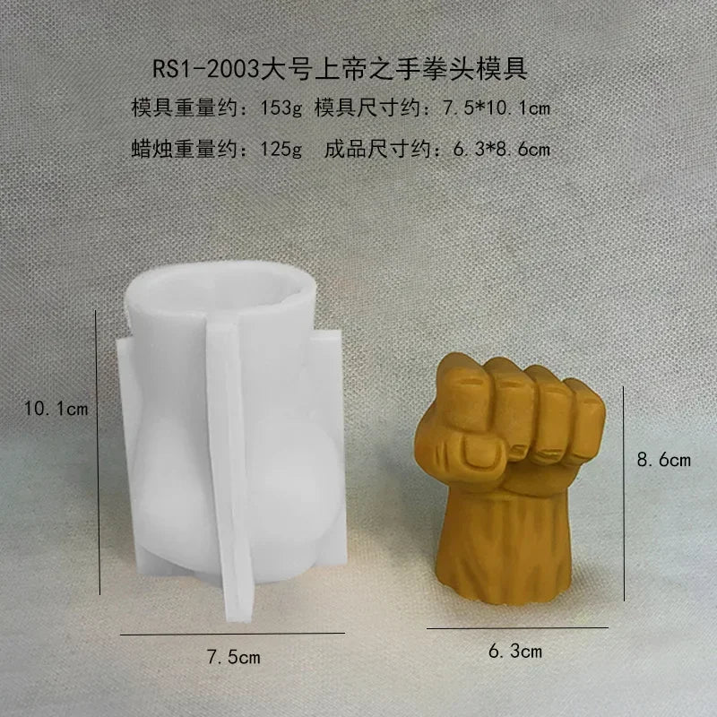 Gesture Candle Mold Diy Aromatherapy Plaster Thumbs Up Victory Bier Middle Finger Cake Silicone Mould Epoxy Candle Making Molds