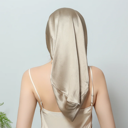 100% Silk Sleeping Hair Cap Long Hair Night Silk Sleep Cover for Women for Hair Care 16 Momme