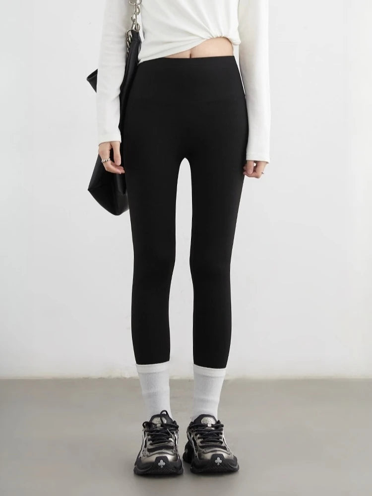 CHIC VEN Women Leggings Pants Solid High Waisted Stretch Yoga Pant Tights Fitness Elastic Running Sportswear Autumn Winter 2025