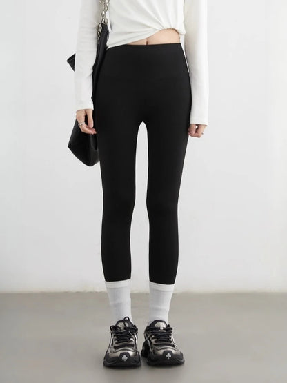 CHIC VEN Women Leggings Pants Solid High Waisted Stretch Yoga Pant Tights Fitness Elastic Running Sportswear Autumn Winter 2025