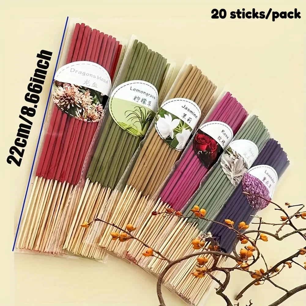 6-Set Meditation Incense Collection, High Quality Long Lasting for Yoga, Space Cleansing & The Perfect Gift, Lavender Jasmine