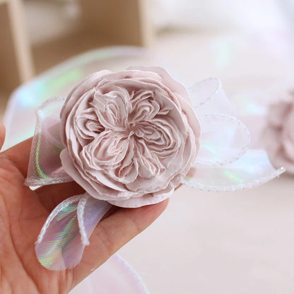 Rose Flower Aromatherapy Wax Ornament Silicone Mold DIY Gypsum Plaster Car Decoration Molds Candle Resin Mould