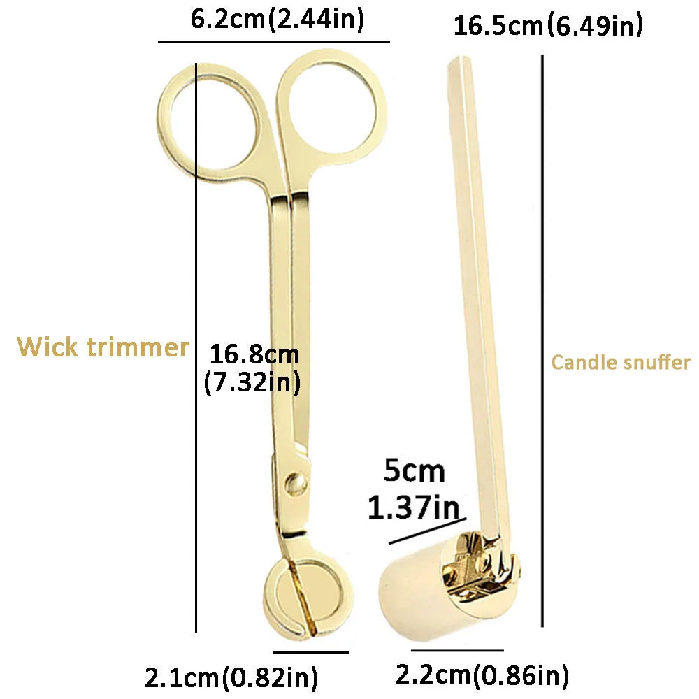 Rose Black Wick Trimmer and Snuffer Set for Candle Lovers Candle Care Accessories Aromatherapy Maintenance Tools Home Supplies