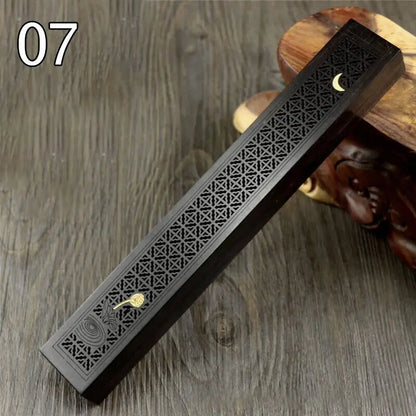 New Wood Aromatherapy Incense Stick Holder Hollow Incense Burner Censer Box Line Incense Burner Handmade Decoration Craft Gifts