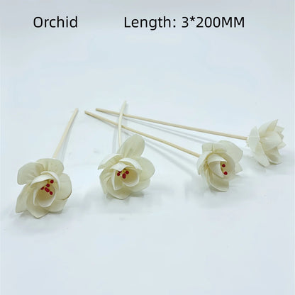 Natural Tongcao Diffuser Flowers 20cm 4 Pieces Rattan Diffuser Sticks for Aromatherapy Bottles Replacement Diffuser Sticks Aromatherapy Decorative Flowers for Essential Oil Bottles Home Decoration