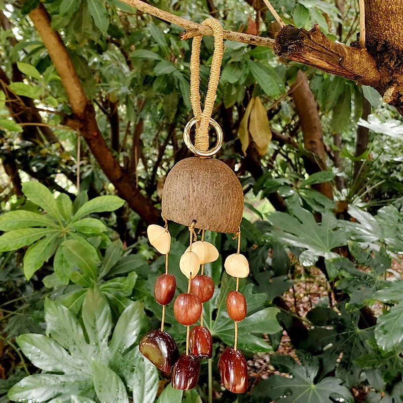 Natural Nut Shell Hand Bell Meditation Mindfulness Hand Bells Spiritual Relaxation Yoga Bells Sound Healing Musical Instruments