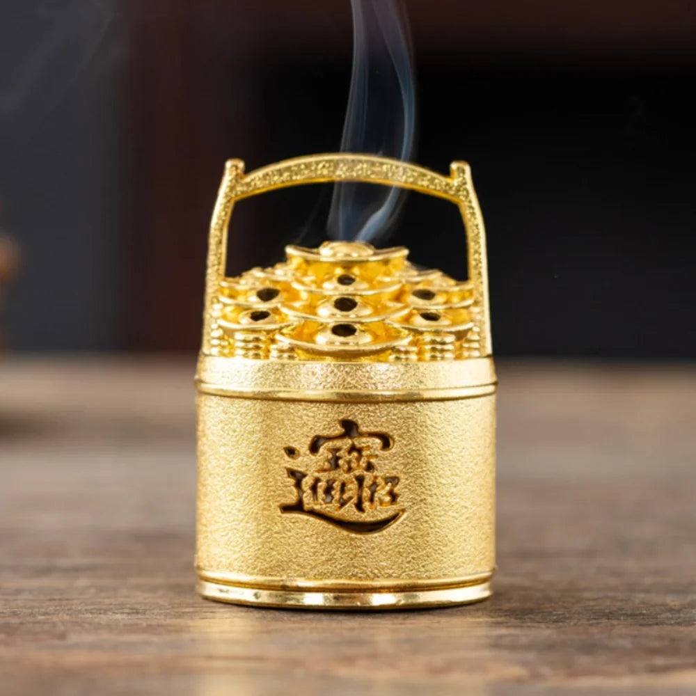 New Hollow Out Incense Burner Metal Classical Elegance Aromatherapy Stove Ancient Style Incense Holder Home Interior Decoration