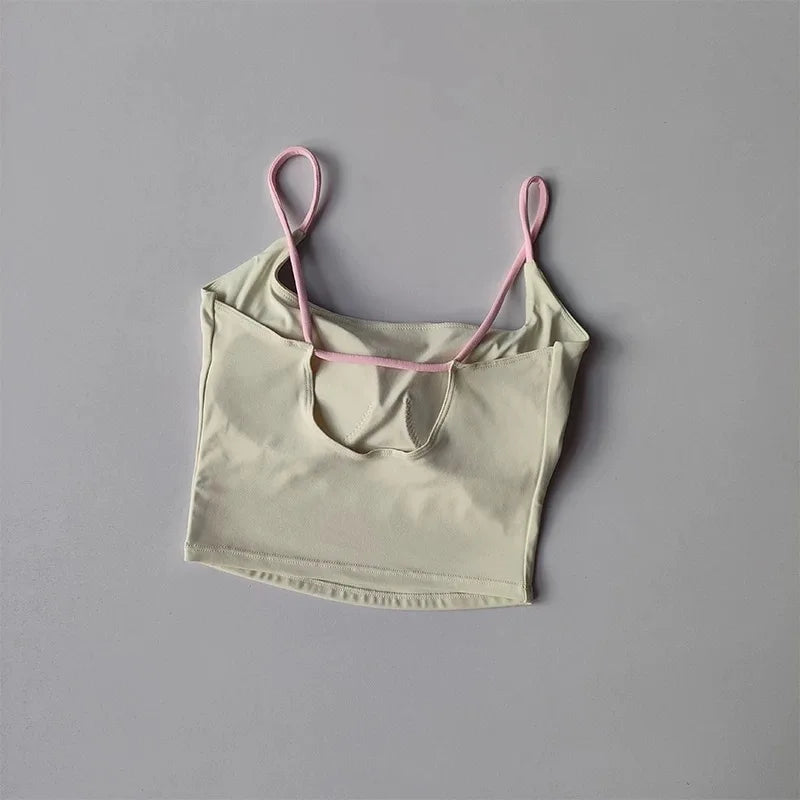 Yoga suit, camisole, vest, women's new style with chest cushion, Pilates summer sexy fitness bra