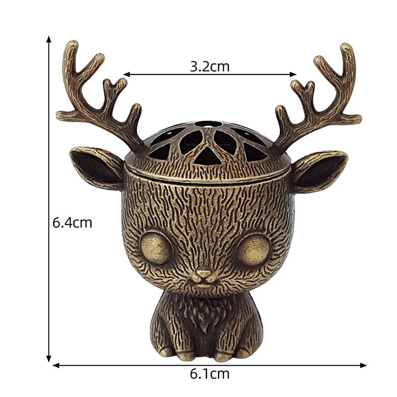 Incense Burner Auspicious Cloud Incense Burner Home Indoor Aromatherapy Ornament Creative Nordic Reindeer Incense Burner Alloy