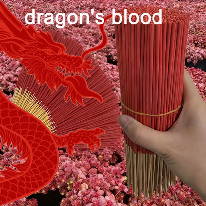 Red Dragon Blood Incense Sticks, 25/105/205/405/705 Sticks, Natural Four-Season Dragon Blood High Quality, Suitable for Home Air Purification, Relaxing Fragrance, Yoga, Office, Tea Room - Perfect for Halloween, Christmas, Eas