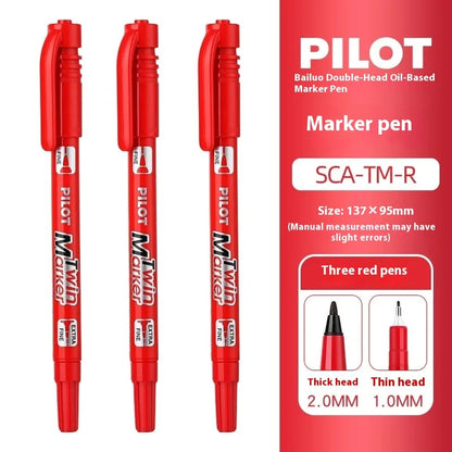 Pilot SCA-TM Dual-Tip Marker,Water-Based Vibrant Quick-Drying Twin-Tip Permanent Ink Pens for Journaling,Scrapbooking&DIY Crafts